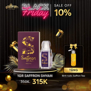 Nhụy hoa nghệ tây SAFFRON SHYAM 1Gram/ hộp tặng 1 bình nước Saffron Tea