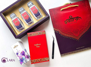 Set quà Nhụy hoa nghệ tây SAFFRON SALAM 3Gr tặng 1Gr SALAM + nhíp gắp Saffron và 1 set trà 7 ngày